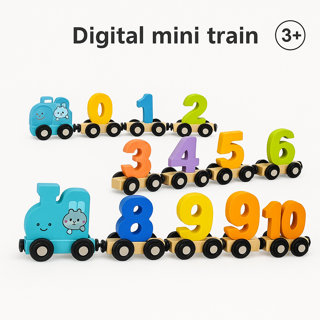 Digital Mini Train (Wooden Toy)