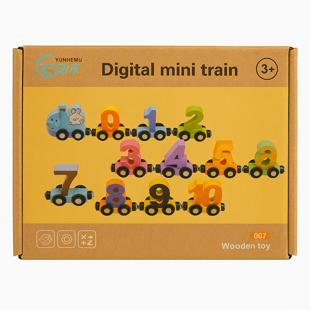 Digital Mini Train (Wooden Toy)
