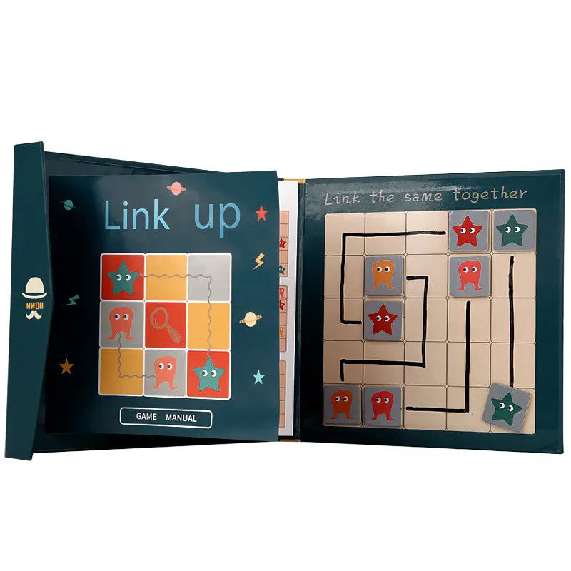 3D MAZE LINK WOODEN MAGNETIC BABY TOY SET